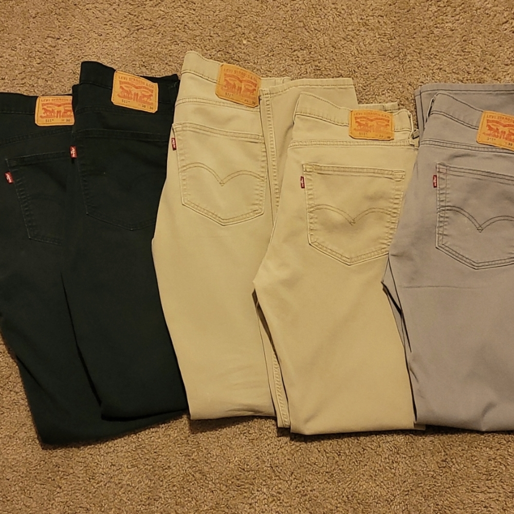511 Levi's Slim 36×36 5 pc lot